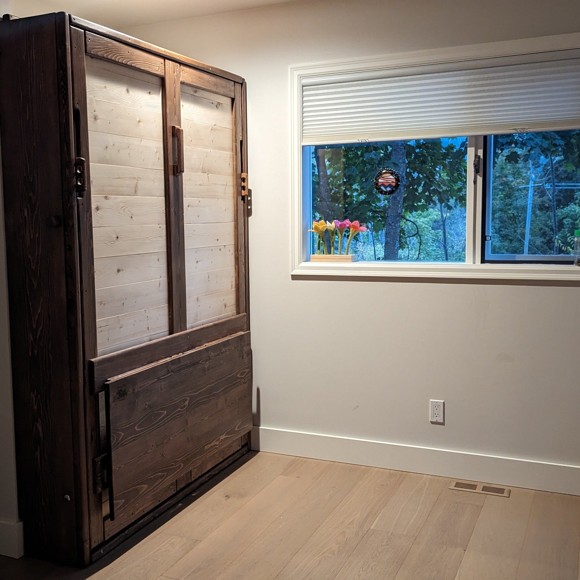 Murphy Bed With Desk - Walnut - Kootenay Murphy Beds