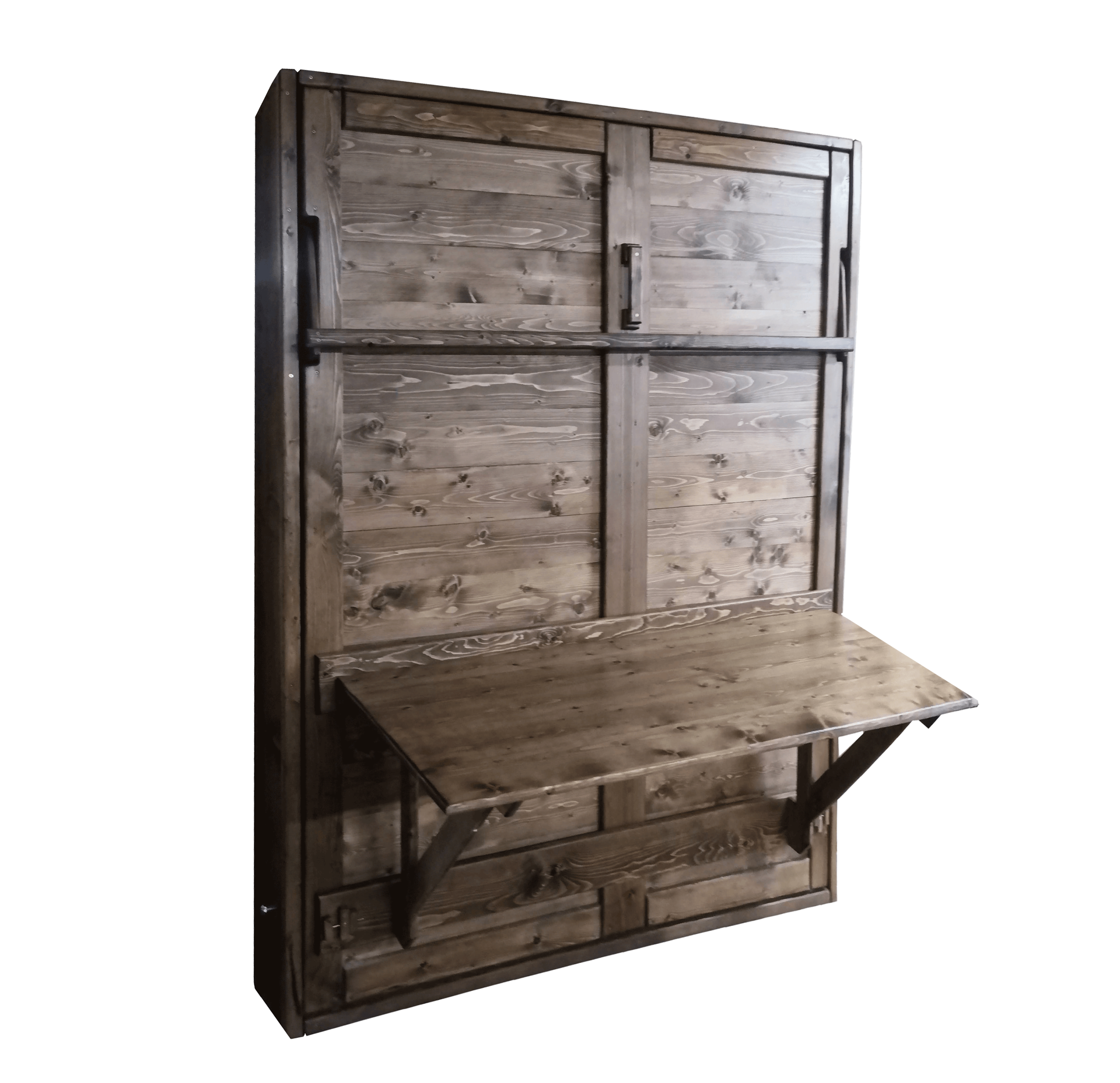 Murphy Bed With Desk - Walnut