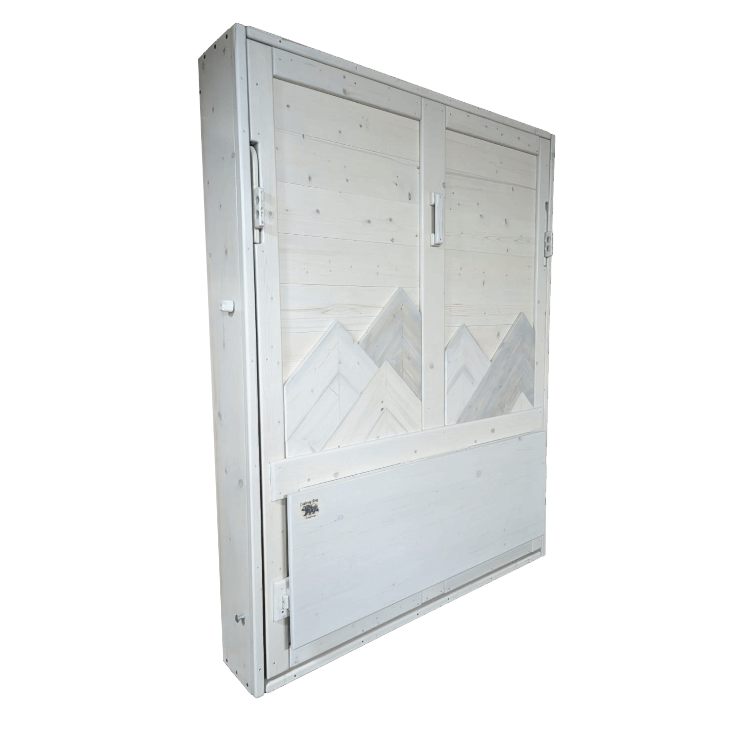 Murphy Bed With Desk White - Mountains - Kootenay Murphy Beds