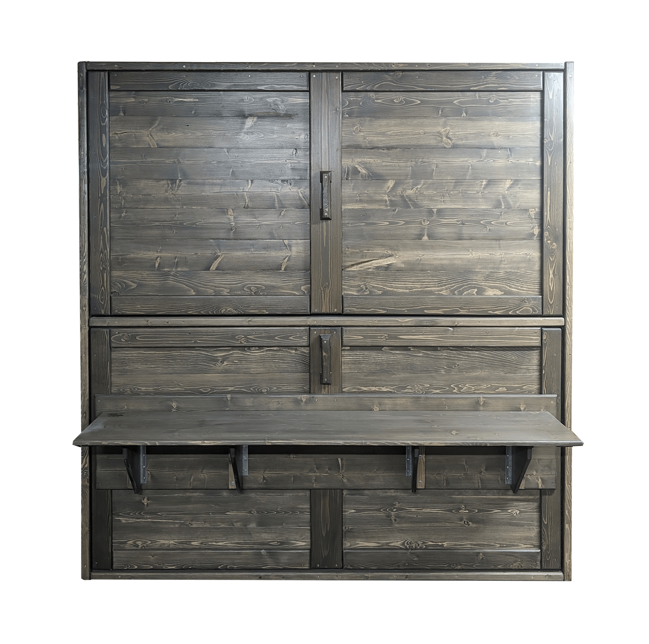 Murphy Bunks - Brown Bark - Kootenay Murphy Beds