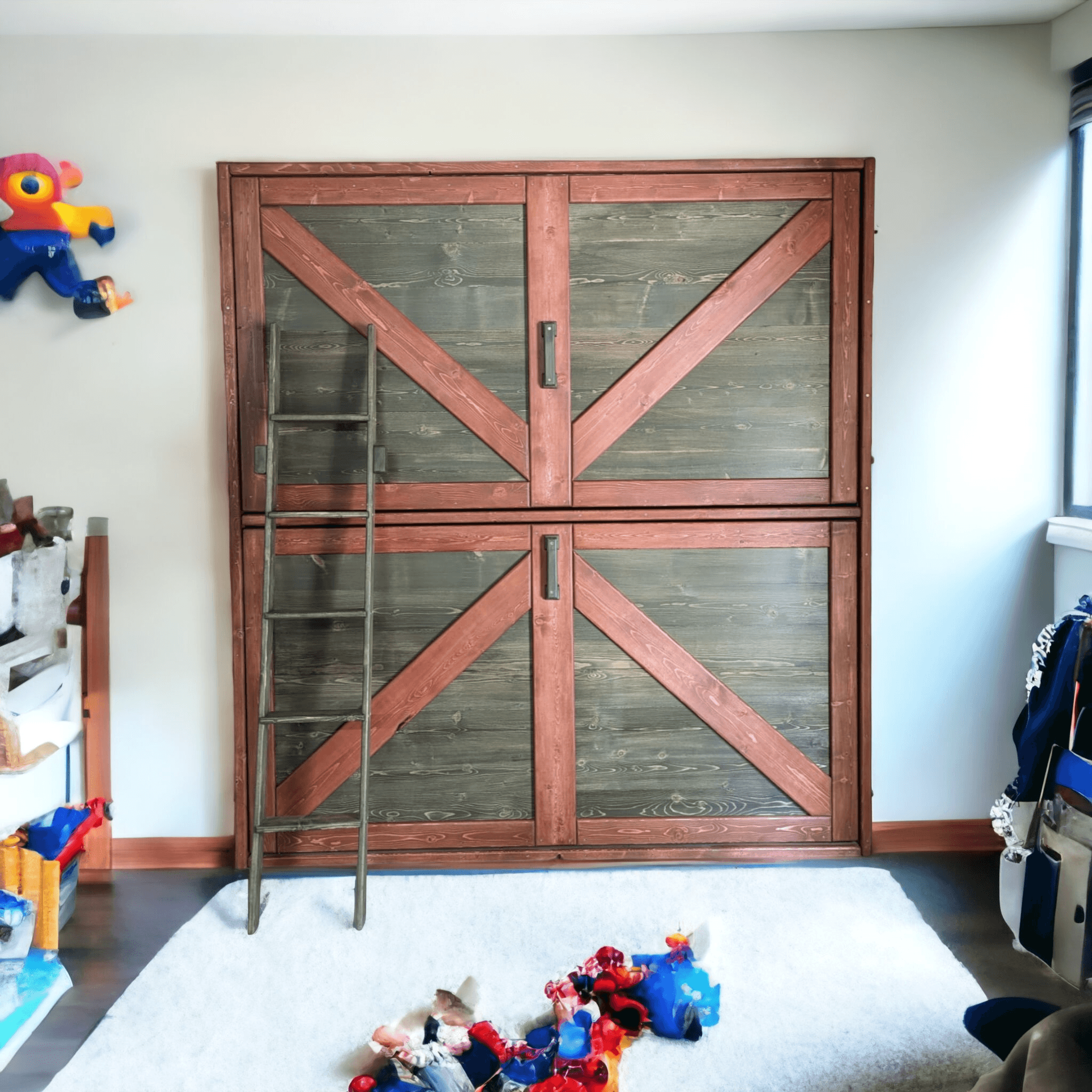 Murphy Bunks - Brown & Terracotta - Kootenay Murphy Beds
