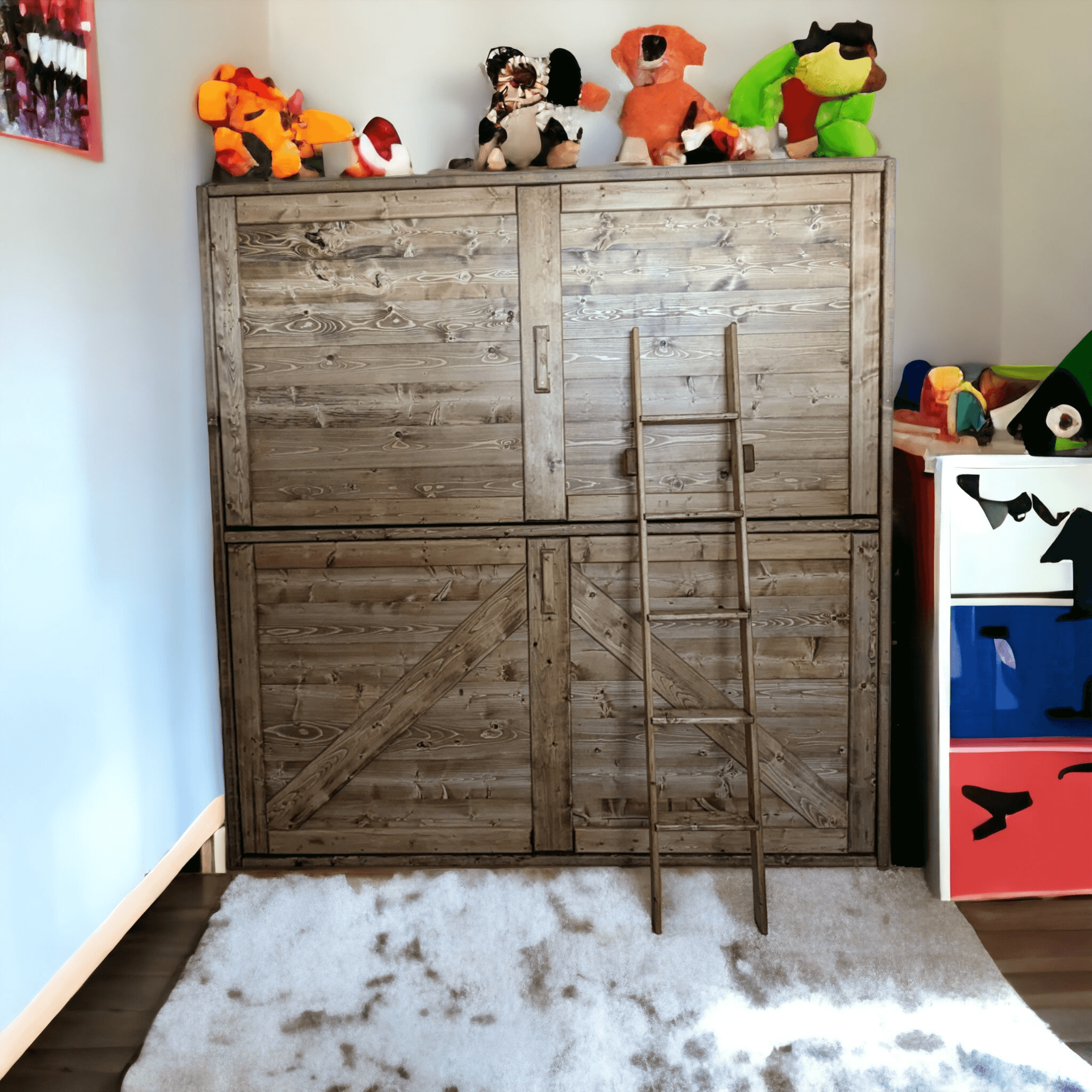Murphy Bunks - Walnut - Kootenay Murphy Beds