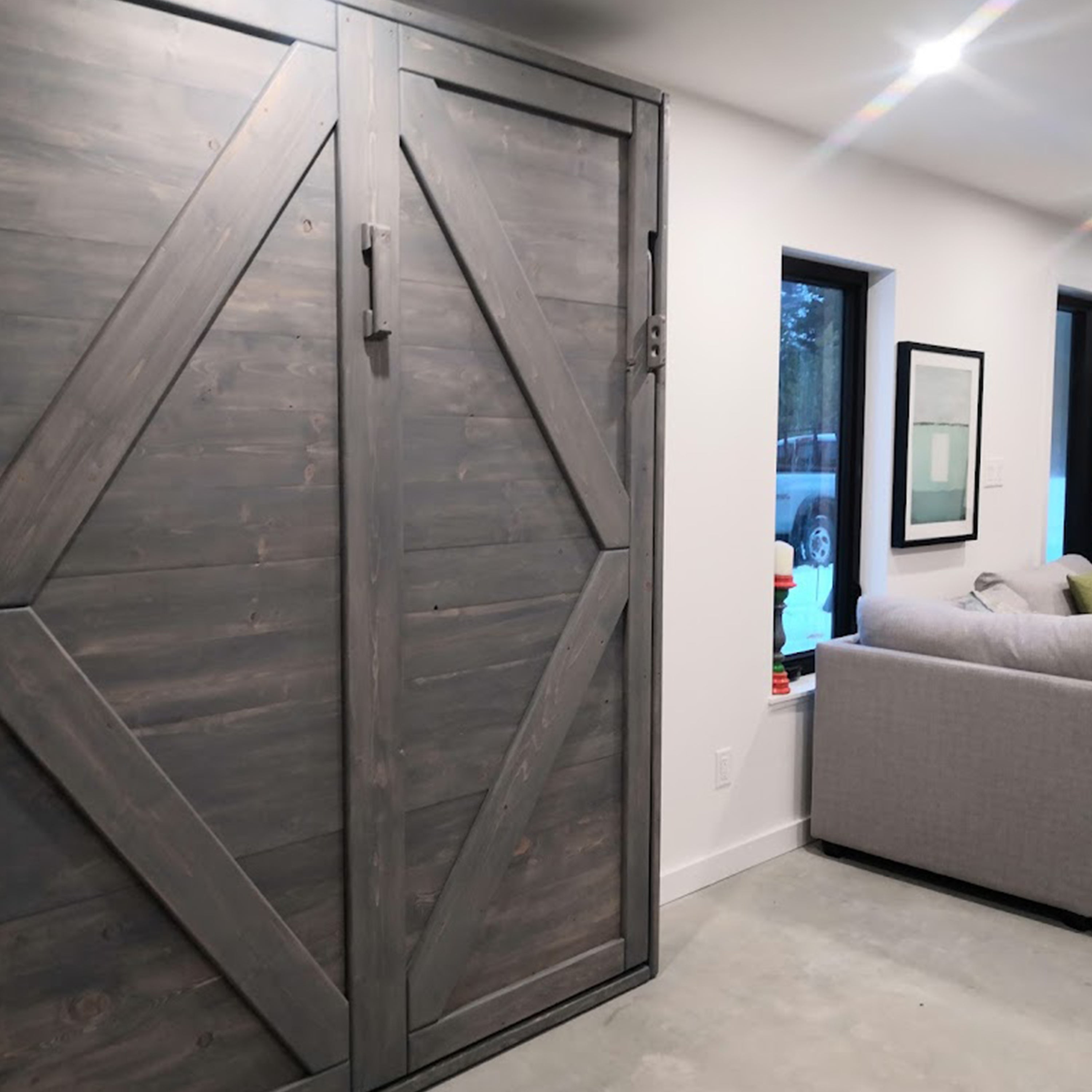 Queen Murphy Bed - Grey