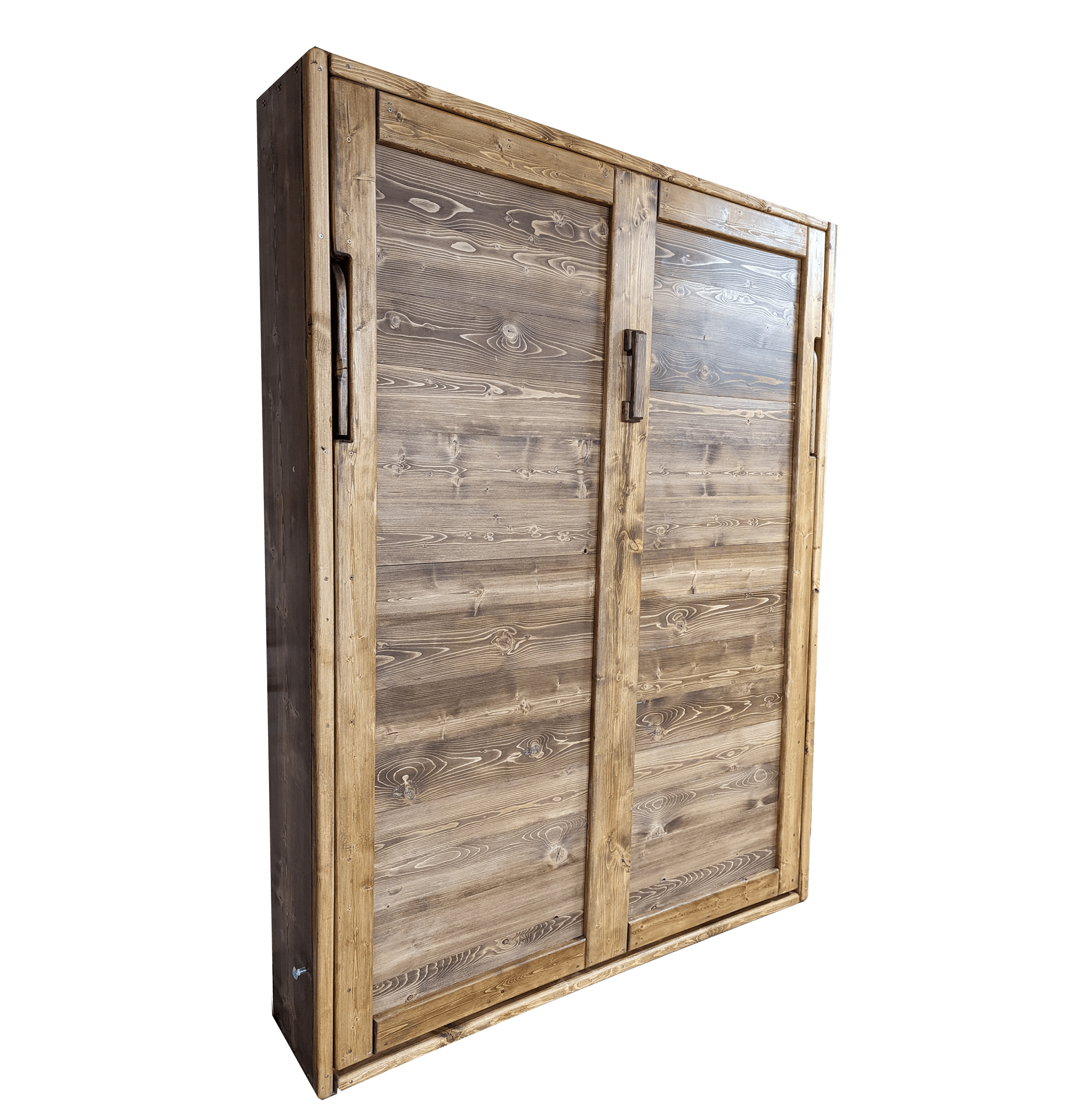 Queen Murphy Bed - Brown Provincial - Kootenay Murphy Beds