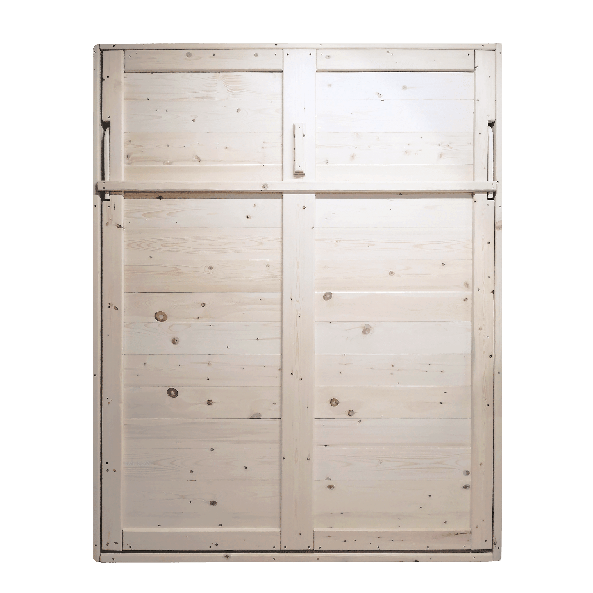 Queen Murphy Bed - Natural Pine - Kootenay Murphy Beds