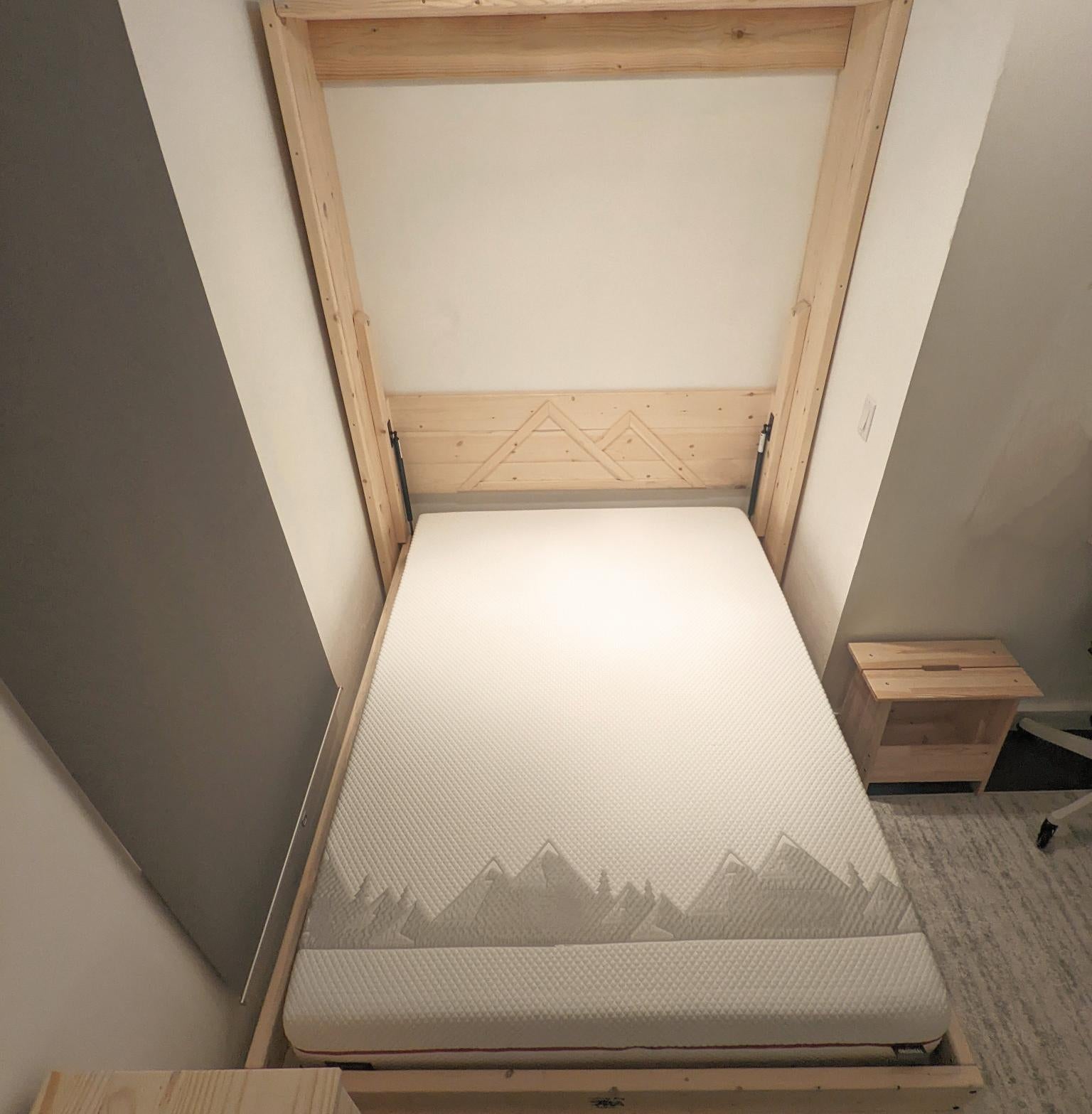 Queen Murphy Bed - Natural Pine