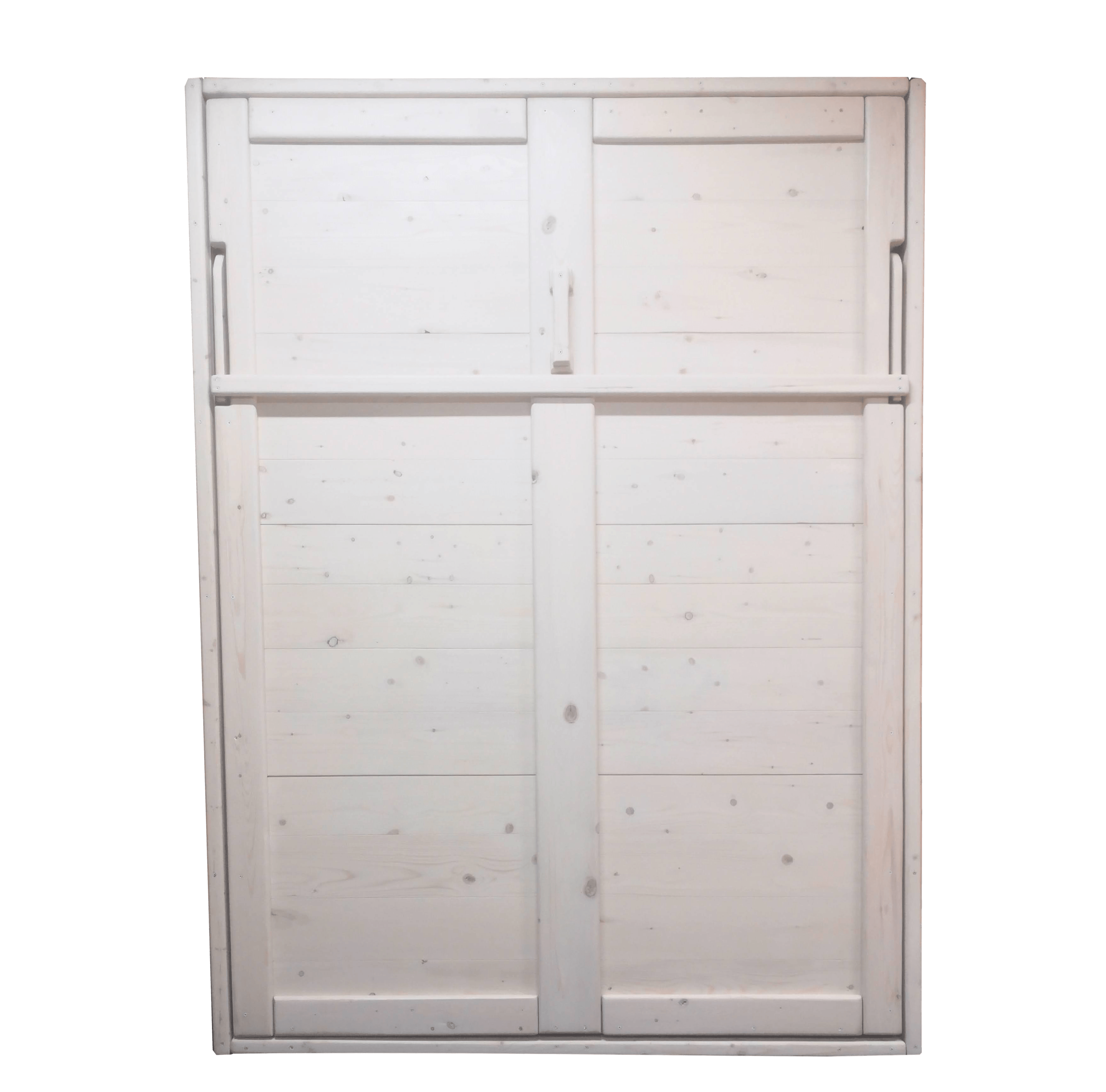 Queen Murphy Bed - White Wash