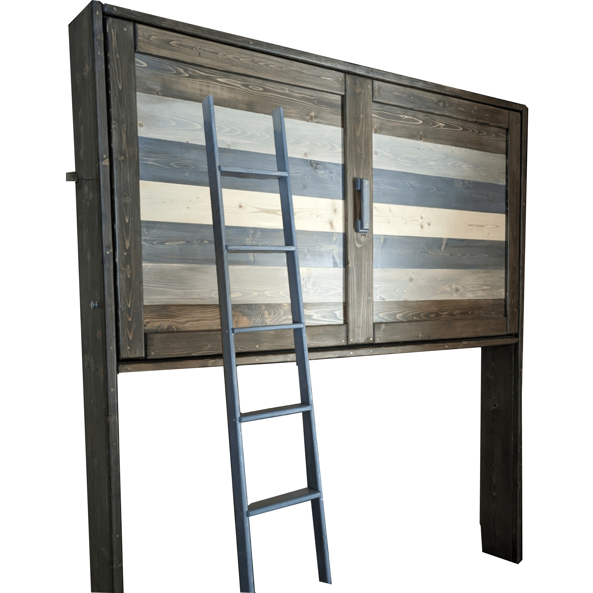 Signature Blue Twin Murphy Loft Bed - Kootenay Murphy Beds