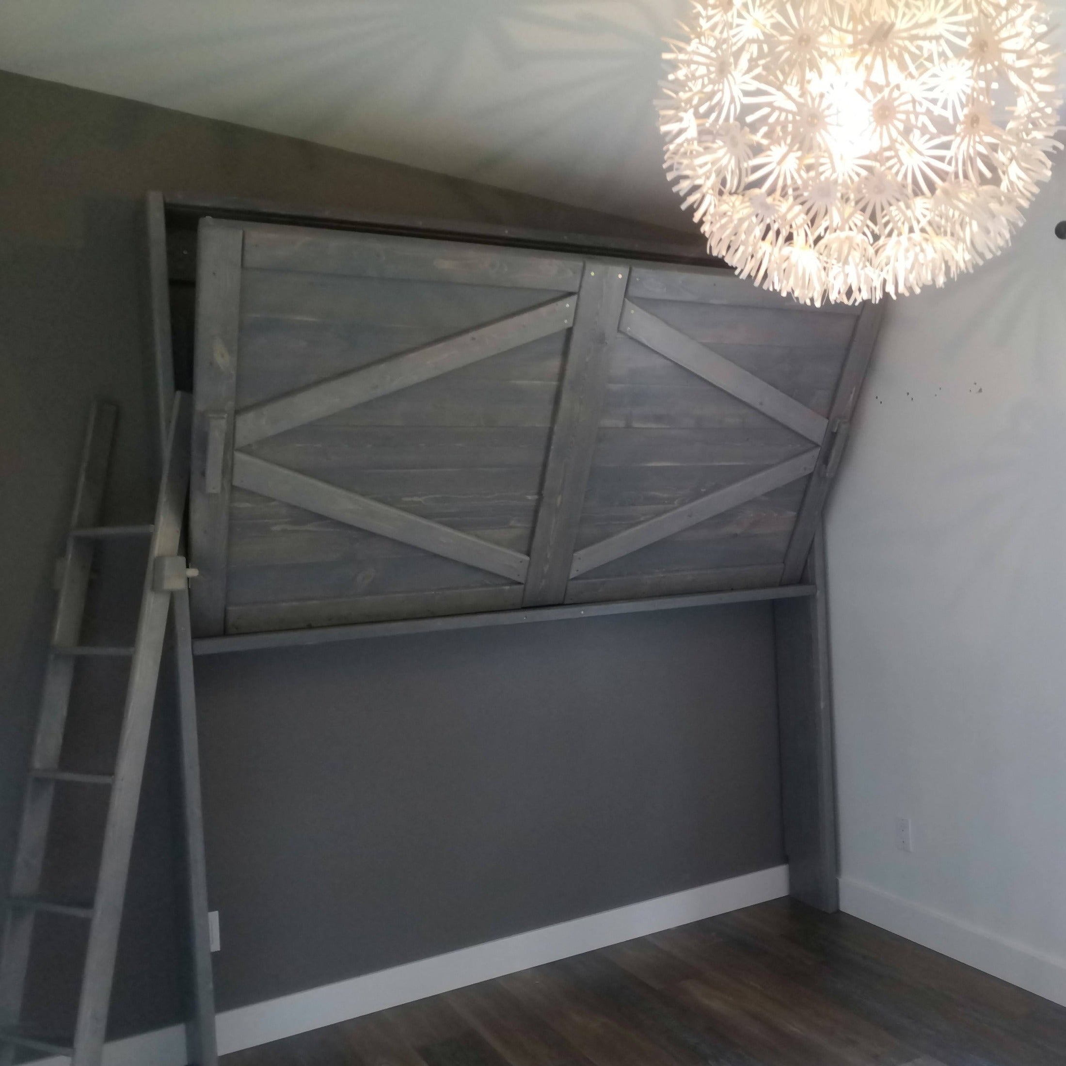 Twin Murphy Loft Bed - Grey Diamond