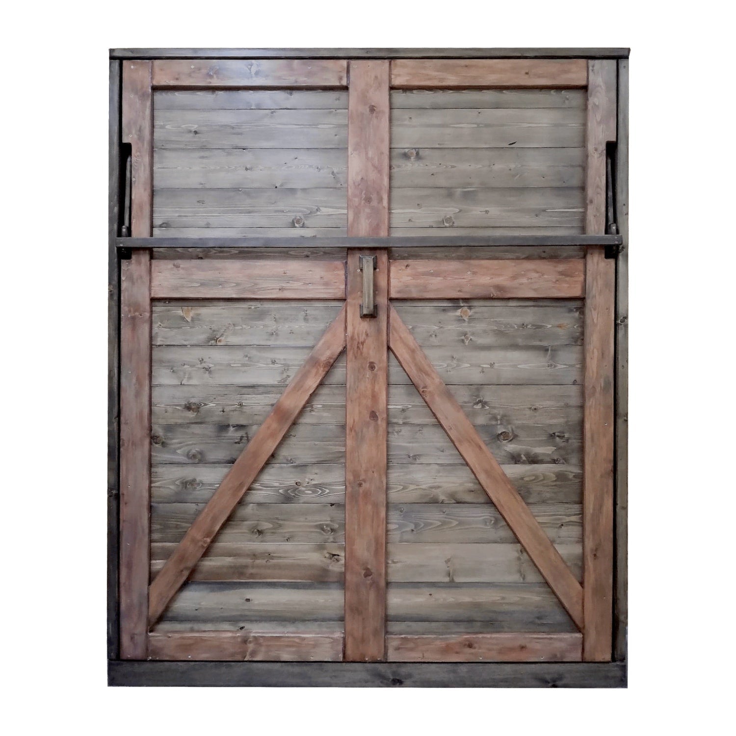 Double Murphy Bed - Rustic Brown - Kootenay Murphy Beds