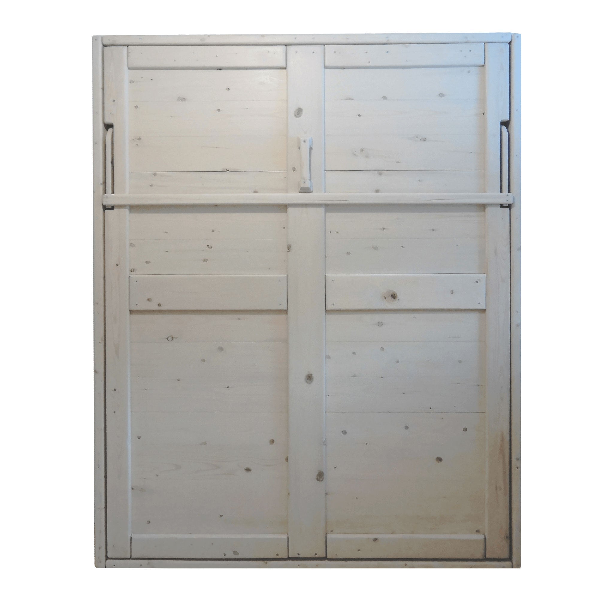 Double Murphy Bed - White Wash - Kootenay Murphy Beds