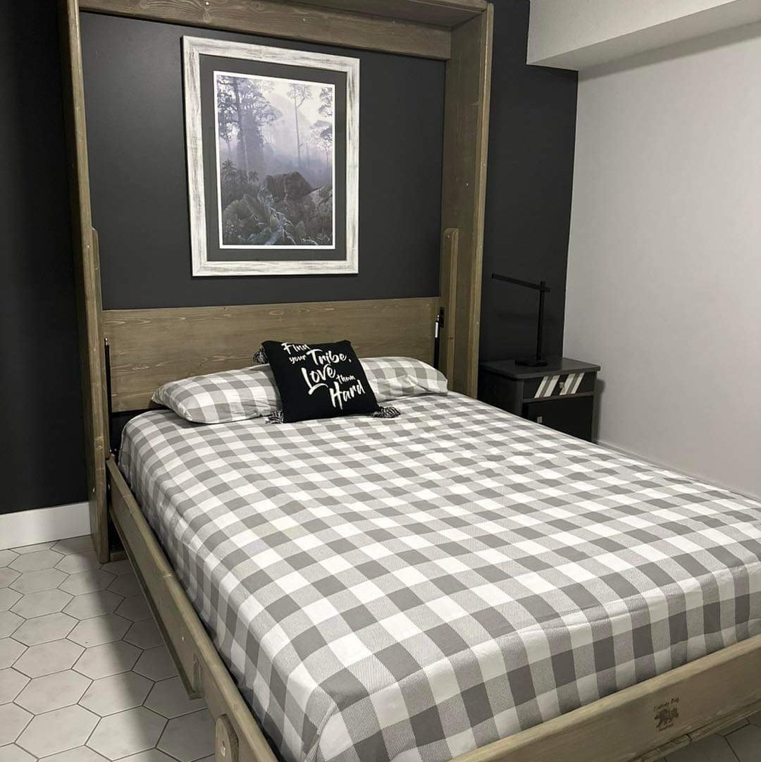 Murphy Bed With Desk - Mountains - Kootenay Murphy Beds