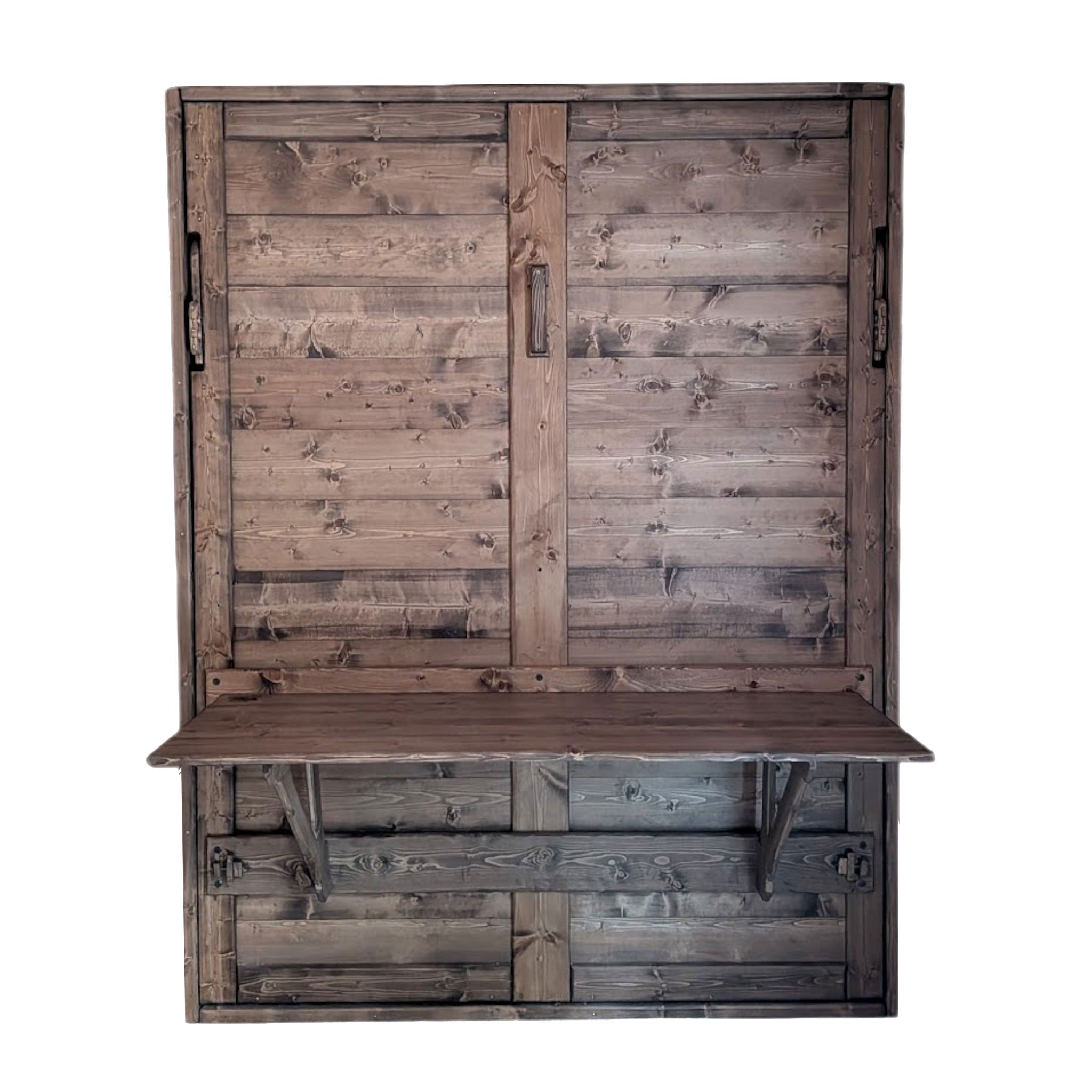 Murphy Bed With Desk - Walnut - Kootenay Murphy Beds