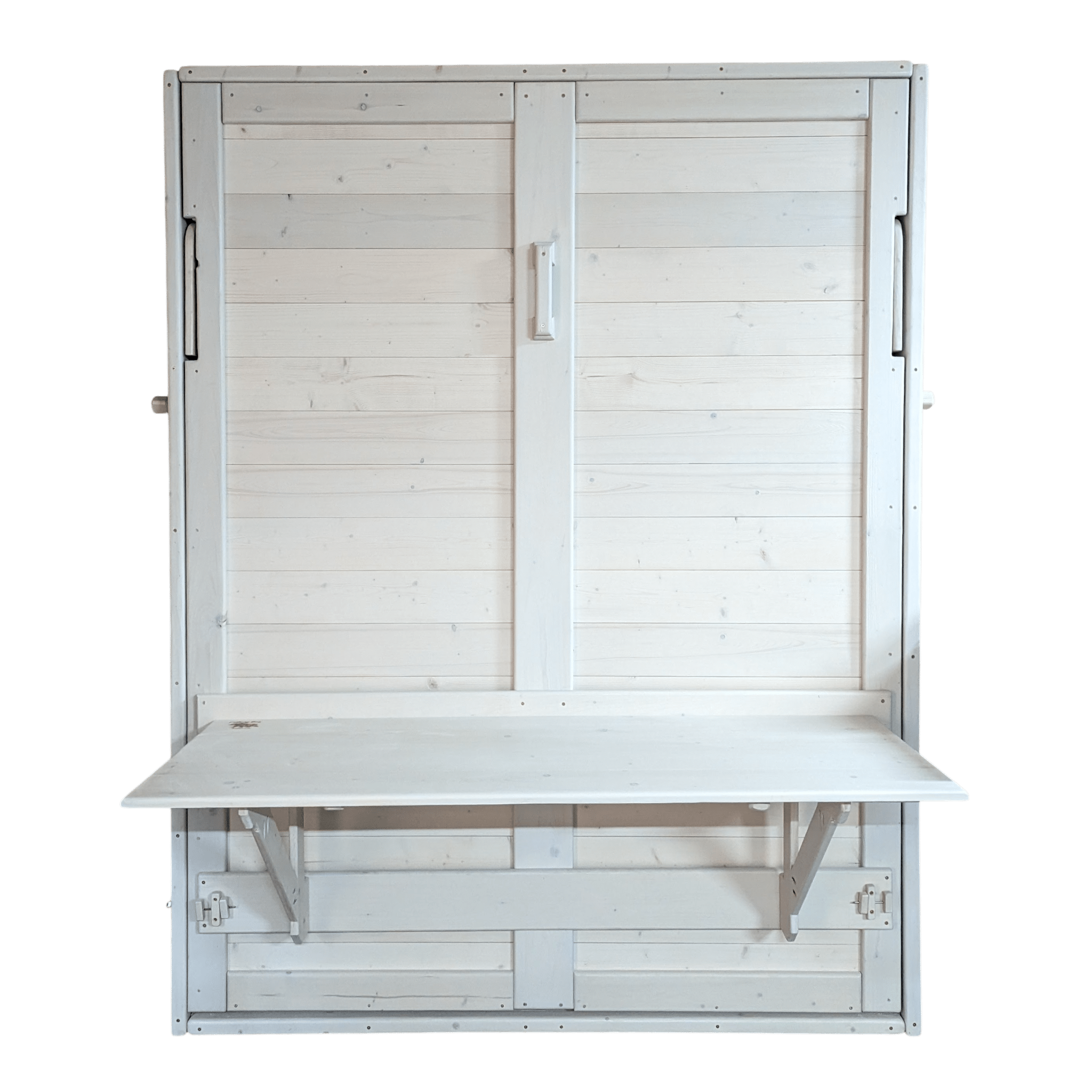 Murphy Bed With Desk - White - Kootenay Murphy Beds