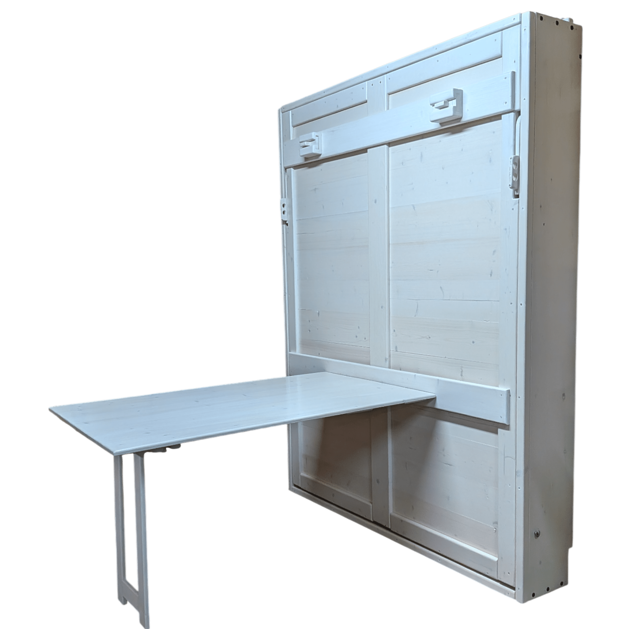 Murphy Bed With Dining Table White - Kootenay Murphy Beds