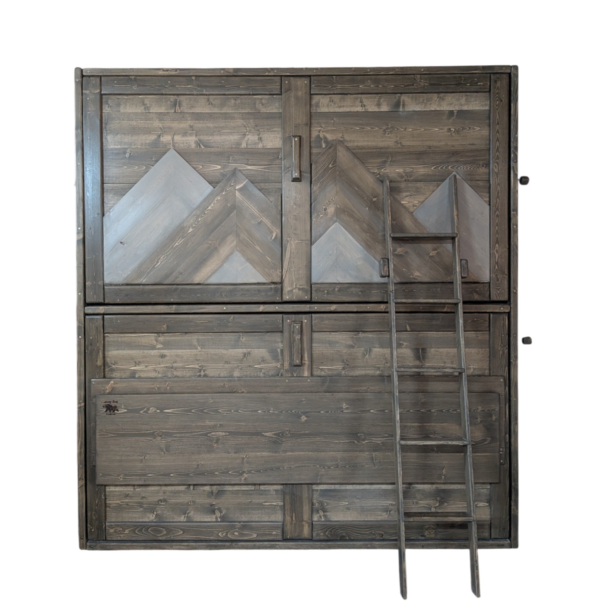 Murphy Bunks - Brown Bark - Kootenay Murphy Beds