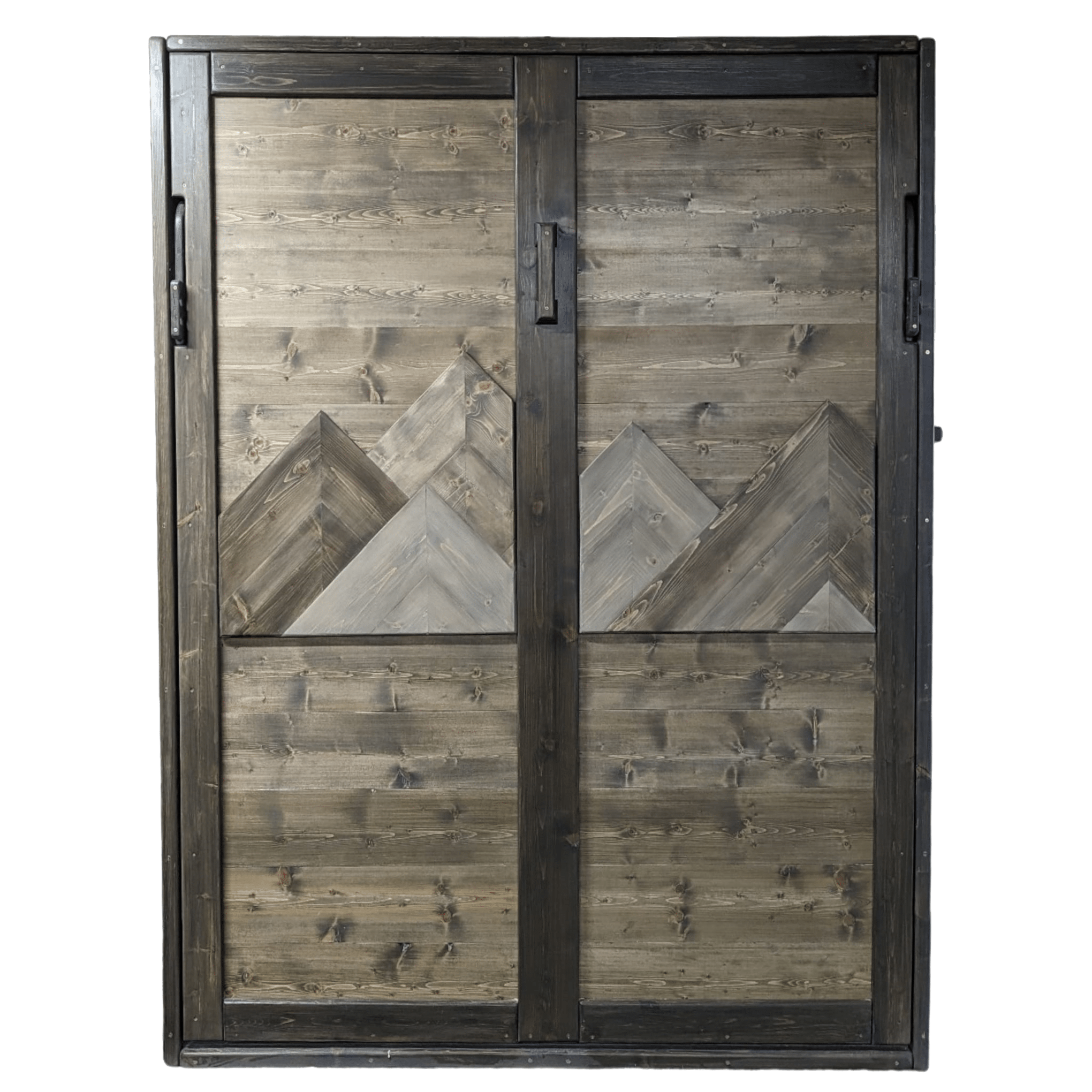 Earthy Tones Queen Murphy Bed | Natural Wood Hidden Bed