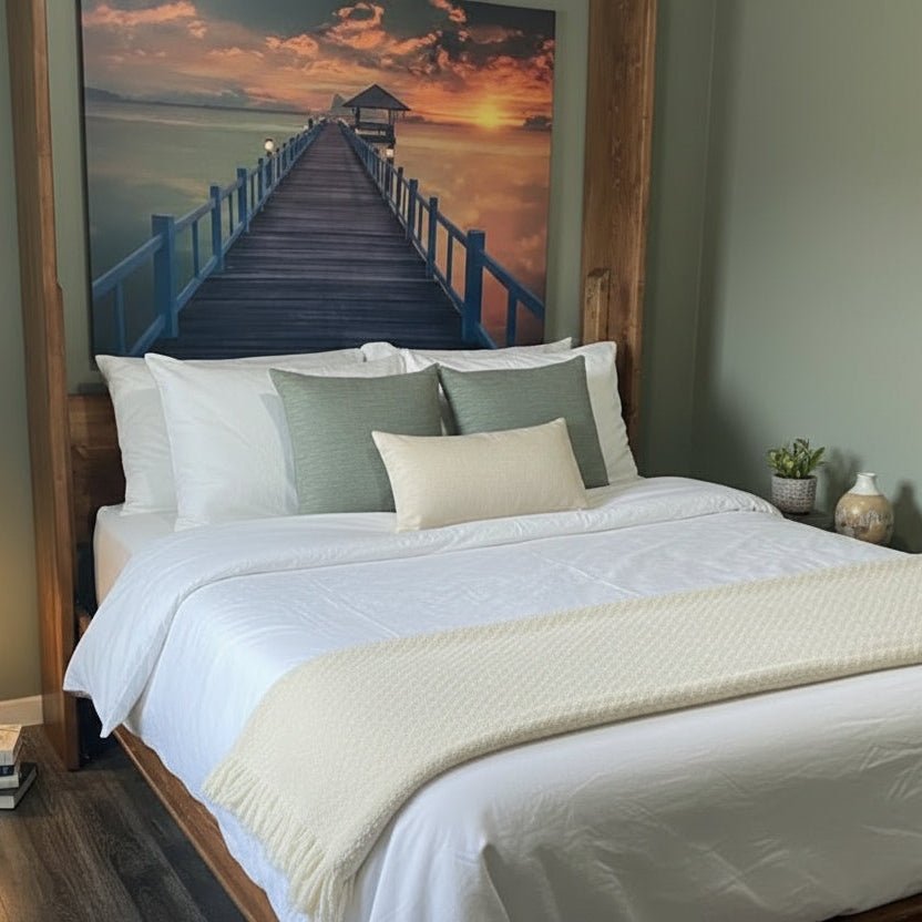 Queen Murphy Bed - Brown Provincial - Kootenay Murphy Beds