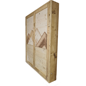 Earthy Tones Queen Murphy Bed | Natural Wood Hidden Bed