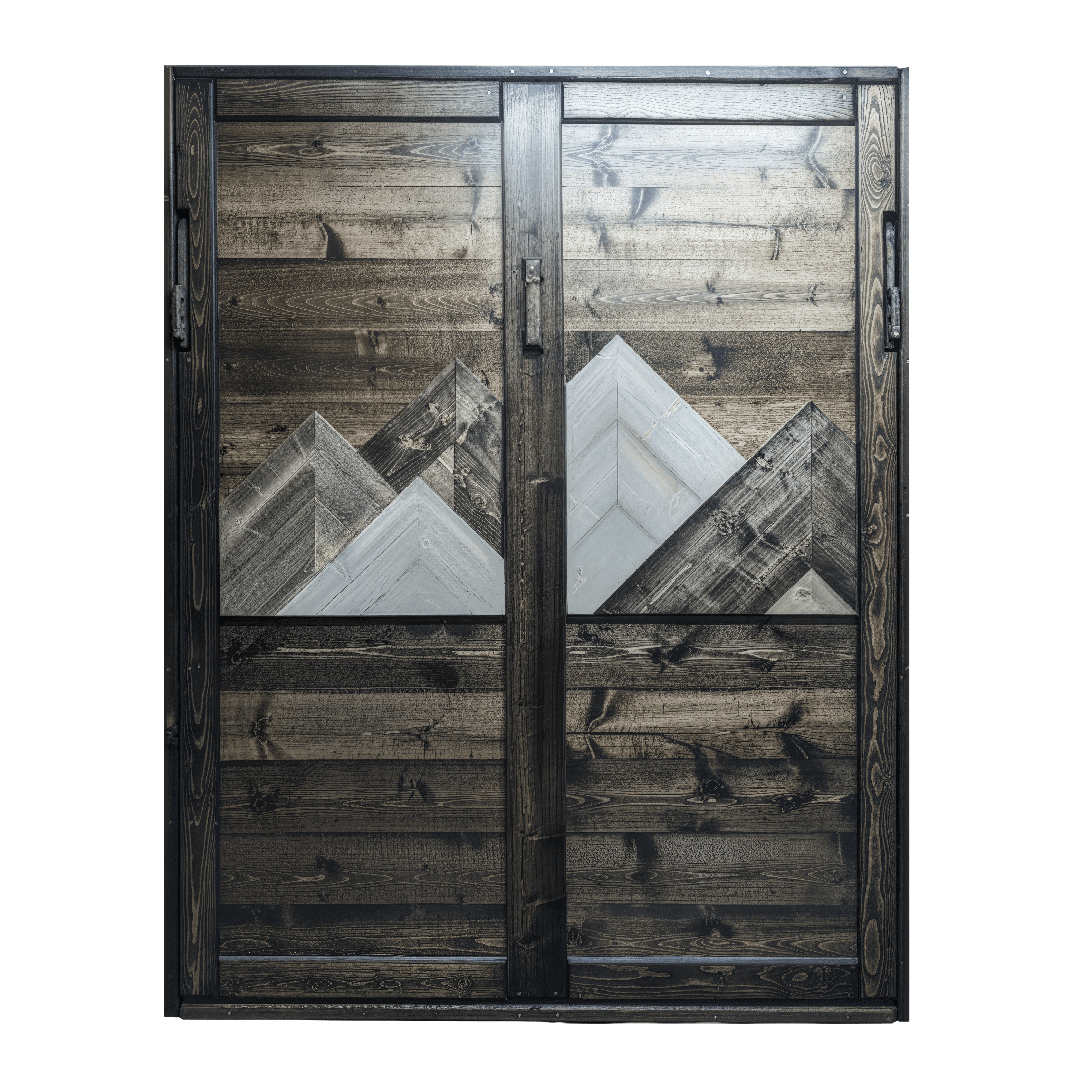 Queen Murphy Bed - Gray Mountains - Kootenay Murphy Beds