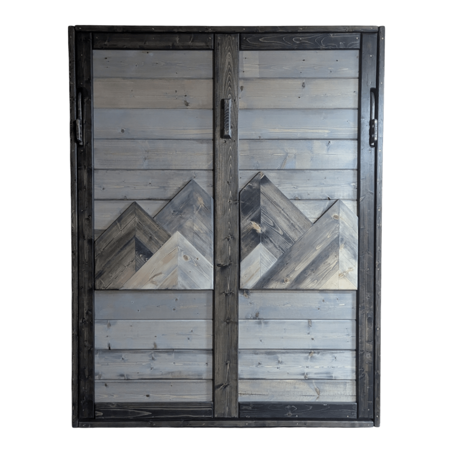 Queen Murphy Bed - Grey & Blue Mountains - Kootenay Murphy Beds