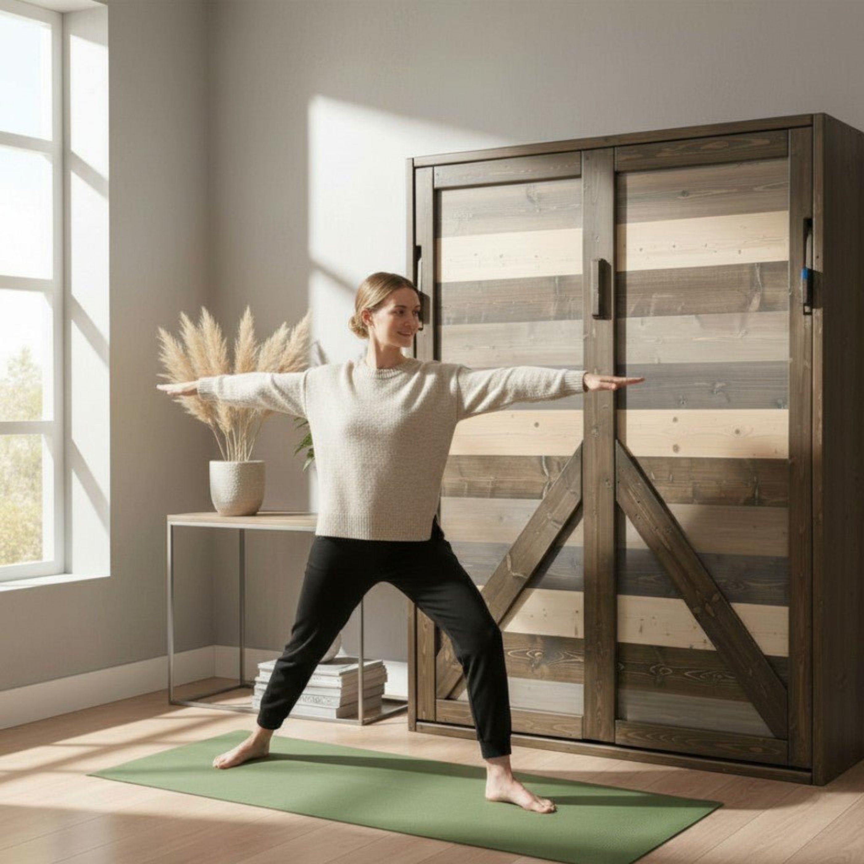 Queen Murphy Bed - Signature Blue - Kootenay Murphy Beds