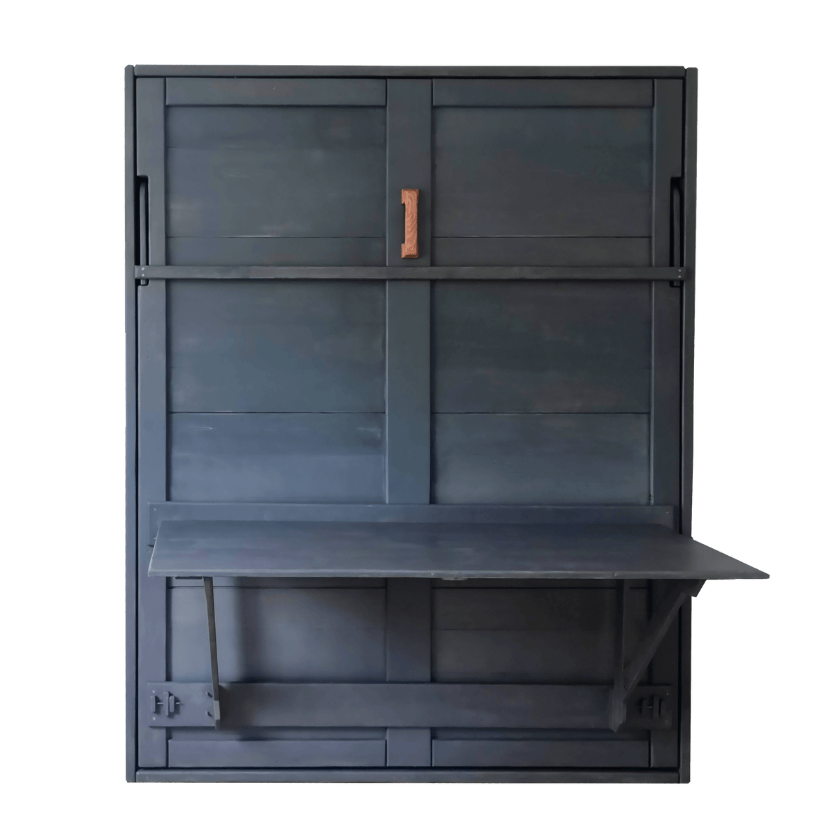 Blue Murphy Bed with Desk | Make Space for Work