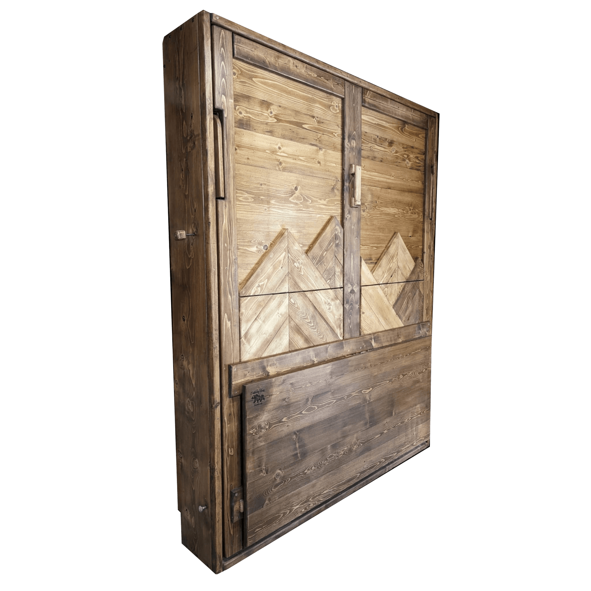 Brown Mountains Murphy Bed With Desk Maximize Space For Remote