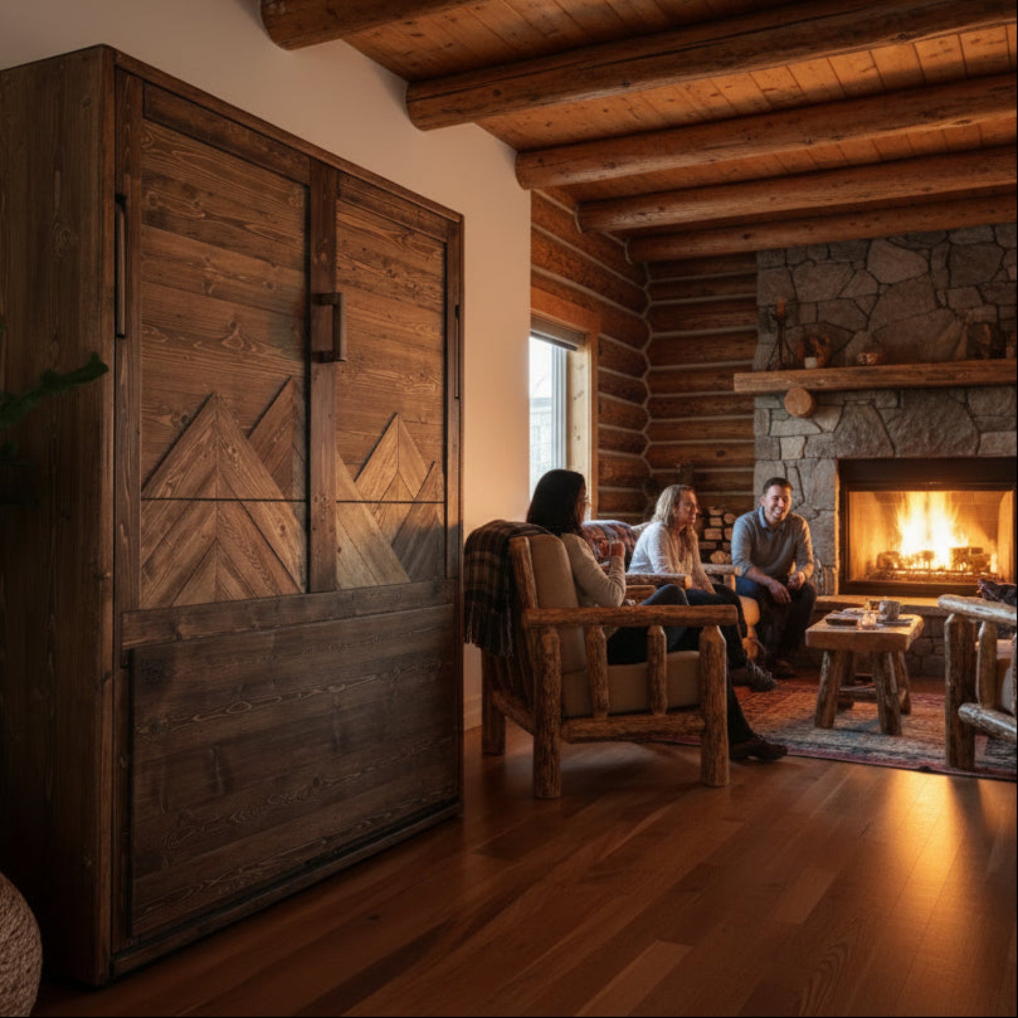 Murphy Bed With Desk - Brown Mountains - Kootenay Murphy Beds