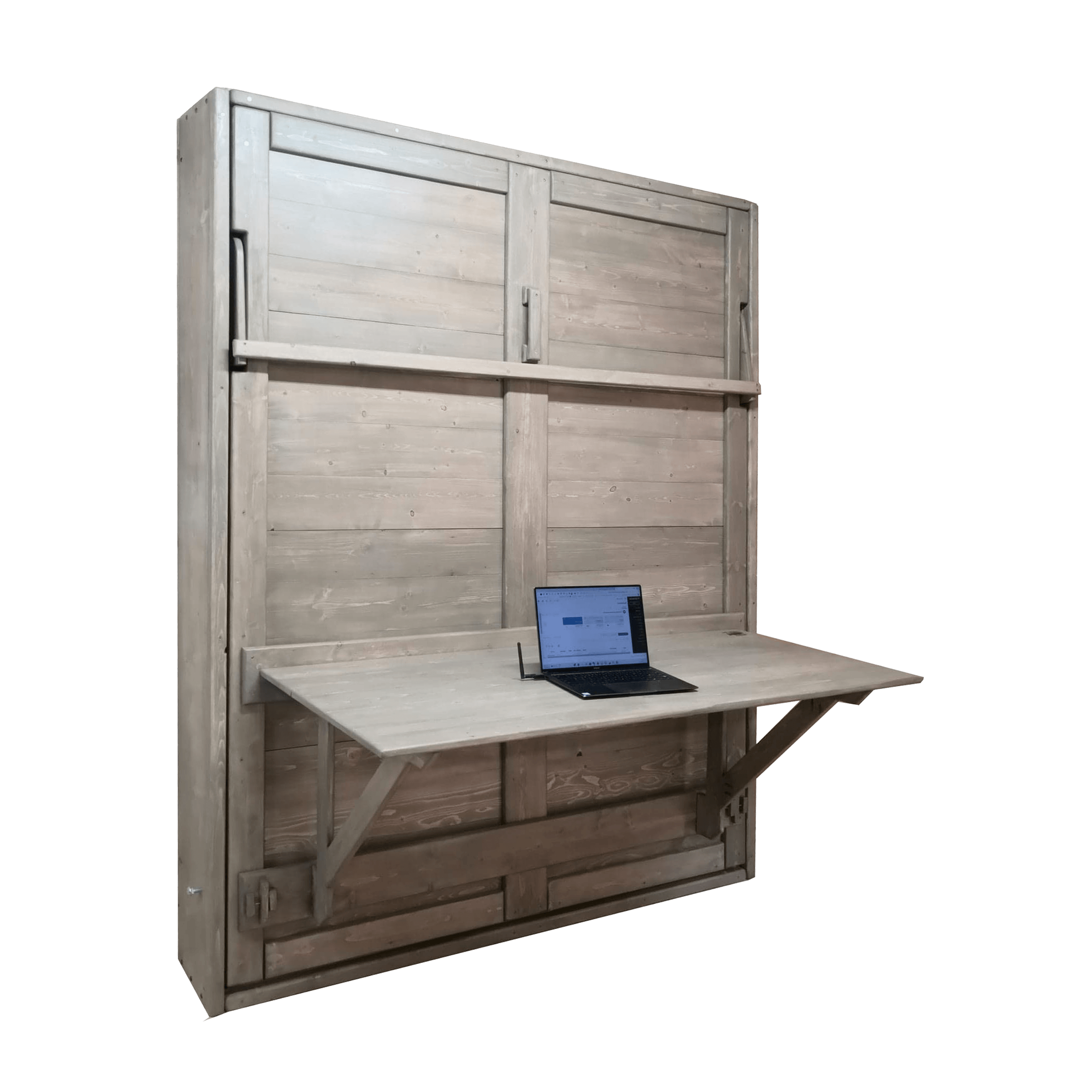 Murphy Bed With Desk - Green