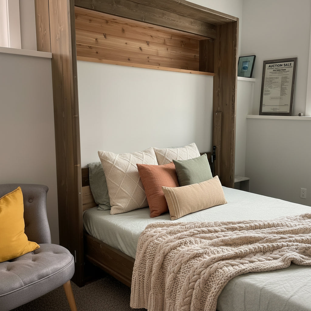 Queen Murphy Bed - Earthy Tones