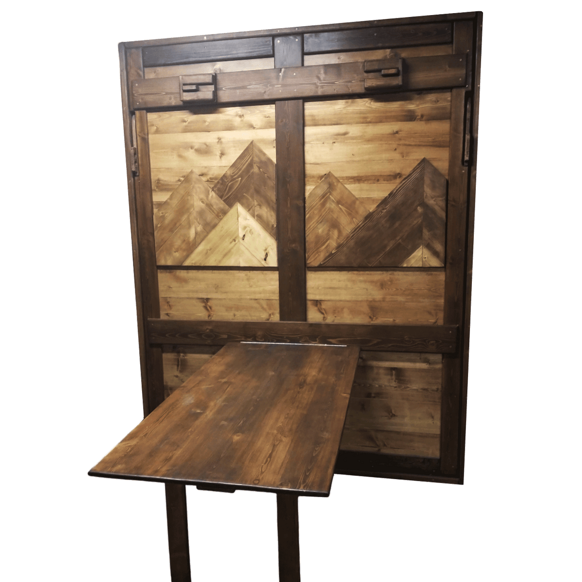 Brown Mountains Murphy Bed With Table | Maximize Your Space For Romance