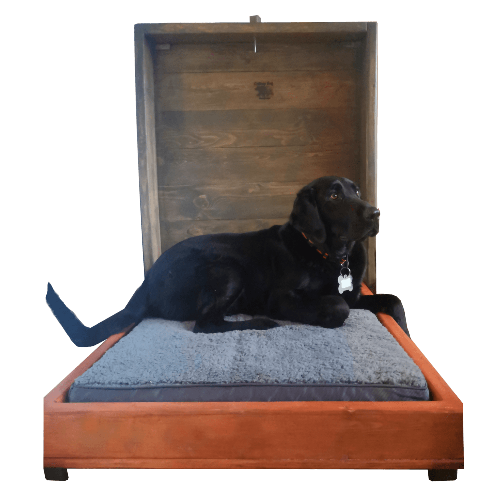 Murphy Dog Bed - Red & Brown