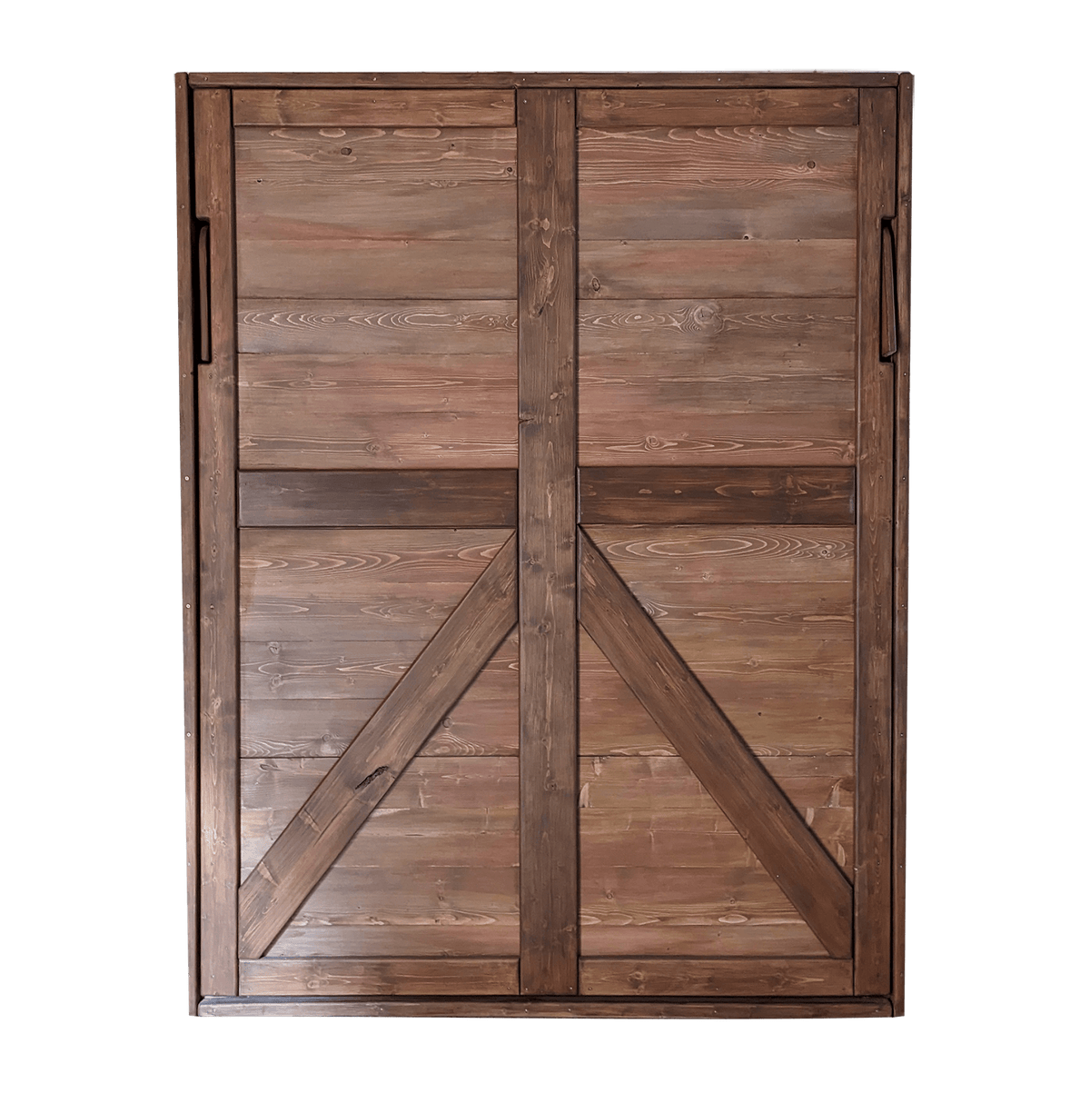 Earthy Tones Queen Murphy Bed Natural Wood Hidden Bed