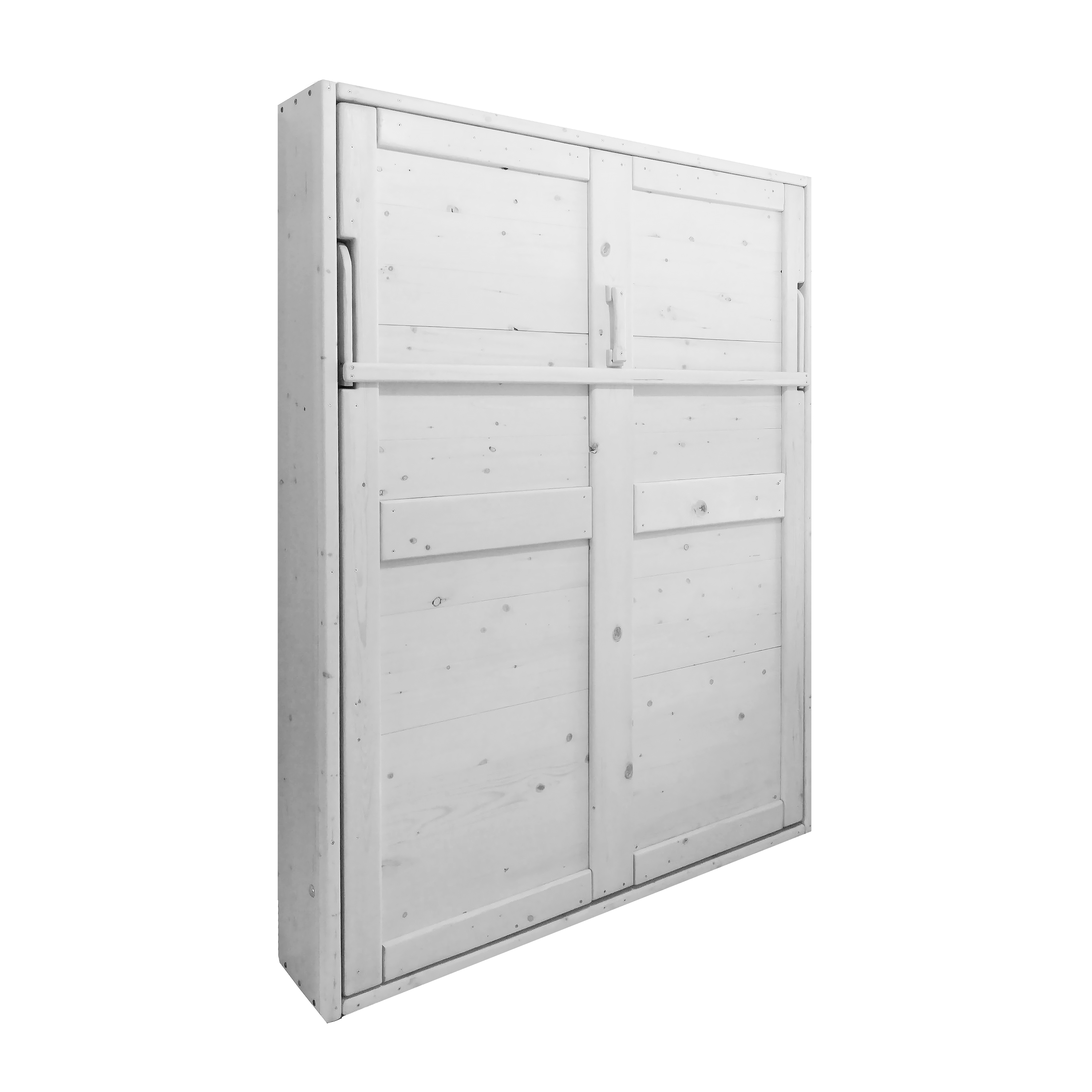 Queen Murphy Bed - White Wash