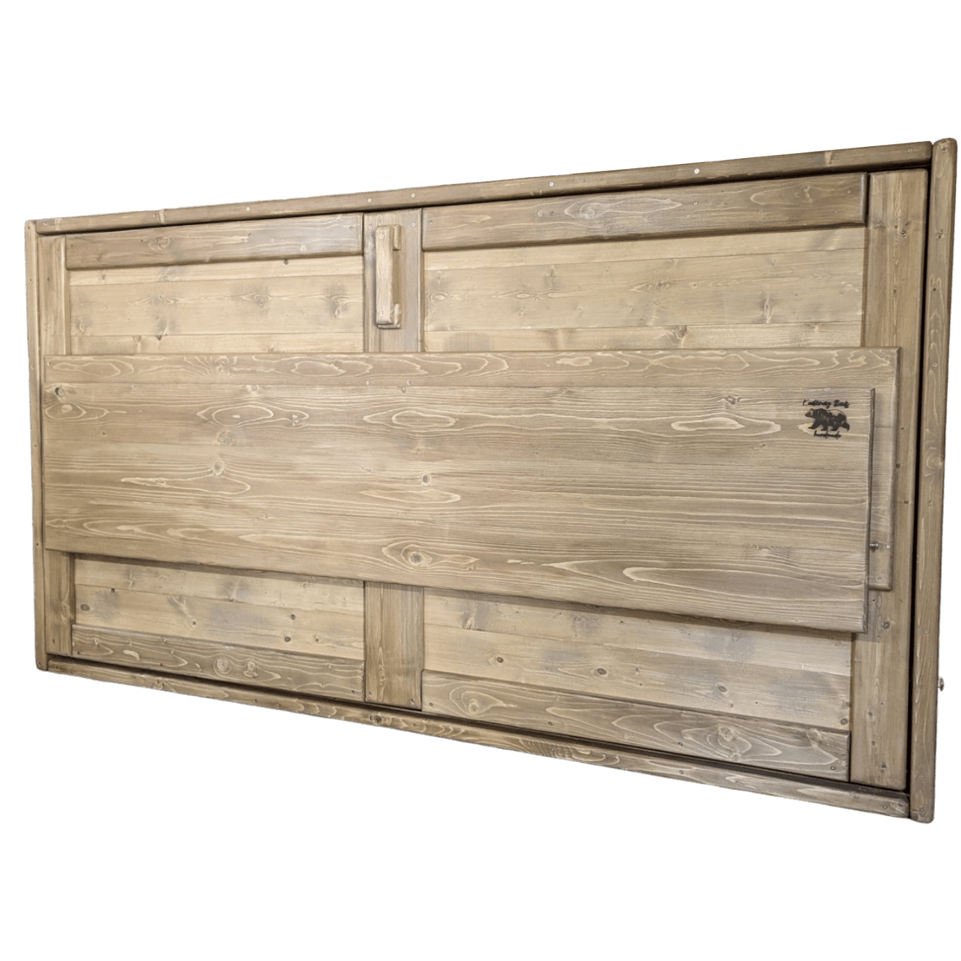 Twin Horizontal Murphy Bed With Desk Handmade from Real Wood