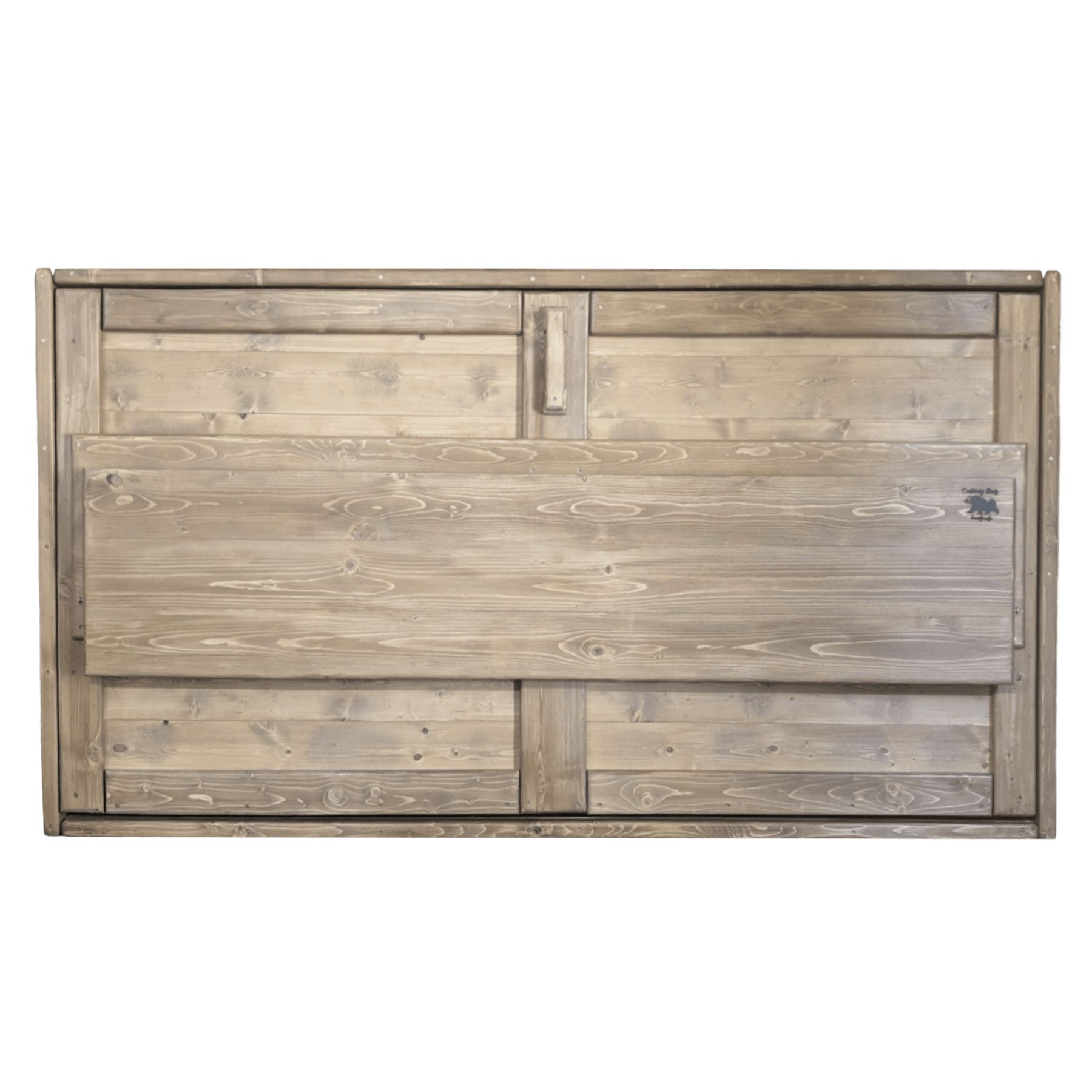 Twin Horizontal Murphy Bed With Desk Handmade from Real Wood